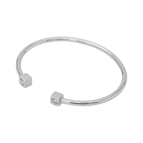 Bracelet jonc en or blanc et diamants 58 Facettes 5718530CN