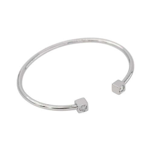 Bracelet jonc en or blanc et diamants 58 Facettes 5718530CN