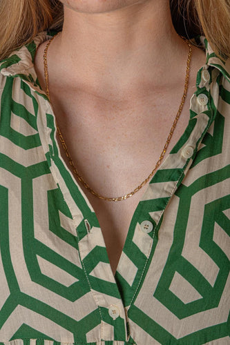 Collier maille Figaro en or jaune 58 Facettes 5741761CN