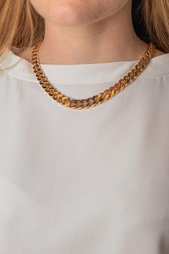 Collier maille gourmette en or rose 58 Facettes 5760114CN