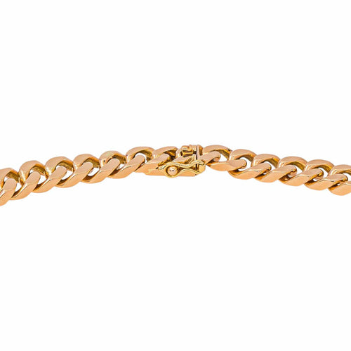 Collier maille gourmette en or rose 58 Facettes 5760114CN