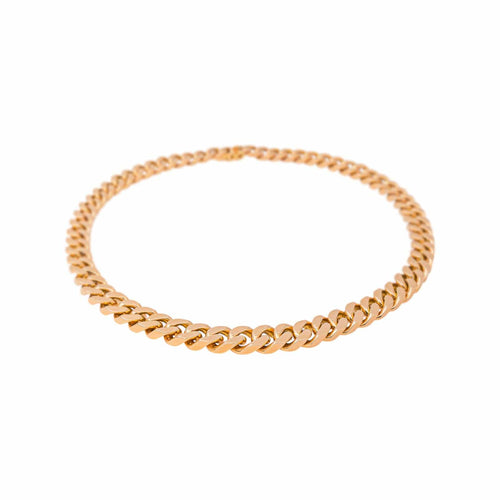 Collier maille gourmette en or rose 58 Facettes 5760114CN