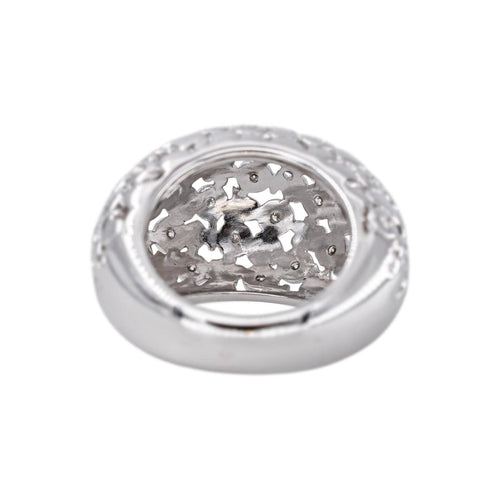 54 Bague dôme en or blanc et diamants 58 Facettes 5780682CN