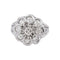 55 Bague marguerite en or blanc, platine et diamants 58 Facettes 5967391CN