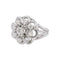 55 Bague marguerite en or blanc, platine et diamants 58 Facettes 5967391CN