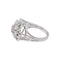 55 Bague marguerite en or blanc, platine et diamants 58 Facettes 5967391CN