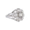 55 Bague marguerite en or blanc, platine et diamants 58 Facettes 5967391CN