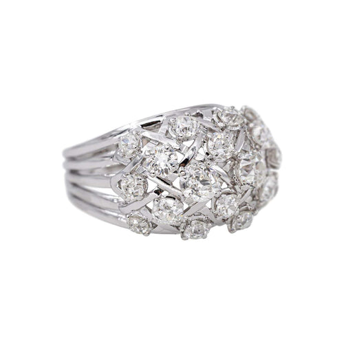 57 Bague dôme en platine et diamants 58 Facettes 5974921CN