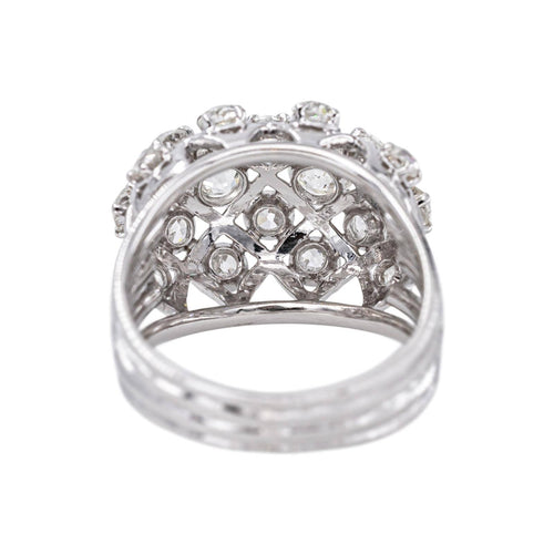 57 Bague dôme en platine et diamants 58 Facettes 5974921CN