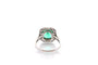 Bague 53 Bague Art déco en platine, émeraude 1,93 ct et diamants 58 Facettes 27455-27179