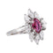 53 Bague marquise en or blanc, rubis et diamants 58 Facettes 5908514RV