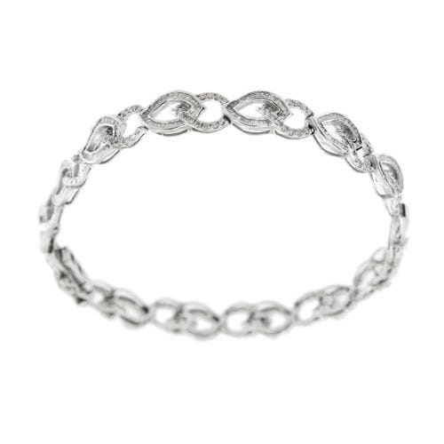 Bracelet Bracelet en or blanc 18 ct avec diamants 3,12 ct 58 Facettes 30428