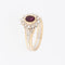 56 Bague milieu XXe en or jaune et blanc 18 carats, diamants et rubis 58 Facettes A1507