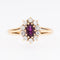 54 Bague espagnole vintage en or jaune 18 carats, diamants et rubis 58 Facettes A1508