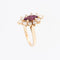 Bague 54 Bague vintage en or jaune 18 carats, diamant et rubis 58 Facettes A1511