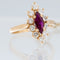 Bague 54 Bague vintage en or jaune 18 carats, diamant et rubis 58 Facettes A1511