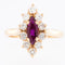 54 Bague vintage en or jaune 18 carats, diamant et rubis 58 Facettes A1511
