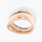52 Bague double vague en or rose et blanc 18 carats 58 Facettes A1513