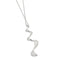 Collier Collier - Pendentif ondulé en or blanc 18 ct et diamants 58 Facettes 25928