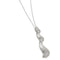 Collier Collier - Pendentif ondulé en or blanc 18 ct et diamants 58 Facettes 25928