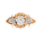 Bague 54 Bague rétro en or jaune 18 carats, platine et diamants 58 Facettes A1517