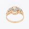 Bague 54 Bague rétro en or jaune 18 carats, platine et diamants 58 Facettes A1517