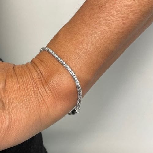 Bracelet Bracelet tennis - 274 diamants 2,74 ct en or blanc 18 ct 58 Facettes 30427