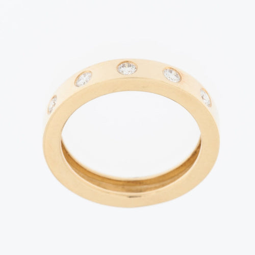 Bague 54 Bague moderne en or jaune 18 carats et diamants 58 Facettes A1518