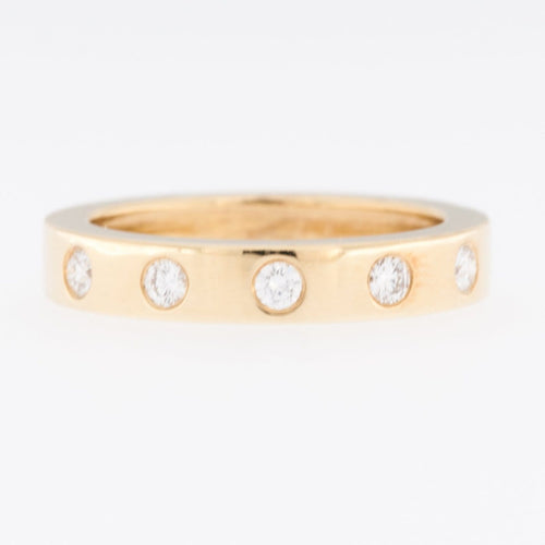 Bague 54 Bague moderne en or jaune 18 carats et diamants 58 Facettes A1518