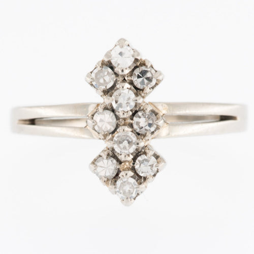 53 Art déco - Bague en platine et diamant 58 Facettes A1521