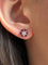 Puces d'oreilles en or blanc et jaune 18K, rubis et diamants 58 Facettes 278