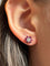 Puces d'oreilles en or blanc et jaune 18K, rubis et diamants 58 Facettes 278