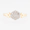 Bague 55 Bague du milieu du siècle en or jaune et blanc 18 carats avec diamants 58 Facettes A1522