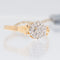55 Bague milieu XXe siècle en or jaune et blanc avec diamants 58 Facettes A1522