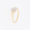 Bague 55 Bague du milieu du siècle en or jaune et blanc 18 carats avec diamants 58 Facettes A1522