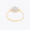Bague 55 Bague du milieu du siècle en or jaune et blanc 18 carats avec diamants 58 Facettes A1522