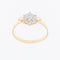 55 Bague milieu XXe siècle en or jaune et blanc avec diamants 58 Facettes A1522