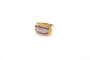 Bague 58 Bague tank années 1940 en platine et or jaune 18k, diamants et rubis 58 Facettes 24715