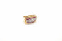 Bague 58 Bague tank années 1940 en platine et or jaune 18k, diamants et rubis 58 Facettes 24715