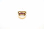 Bague 58 Bague tank années 1940 en platine et or jaune 18k, diamants et rubis 58 Facettes 24715