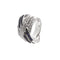 Bague Bague bandeau croisée en or blanc 18 ct avec diamants et saphirs 58 Facettes 24509