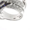 Bague Bague bandeau croisée en or blanc 18 ct avec diamants et saphirs 58 Facettes 24509