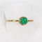 54 Bague en or jaune 14 ct avec émeraude GFCO et diamants 58 Facettes R0017