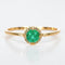 54 Bague en or jaune 14 ct avec émeraude GFCO et diamants 58 Facettes R0017