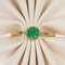 54 Bague en or jaune 14 ct avec émeraude GFCO et diamants 58 Facettes R0017