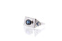 Bague 57 Bague en platine avec saphirs et diamants 58 Facettes 25374