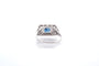 Bague 57 Bague en platine avec saphirs et diamants 58 Facettes 25374