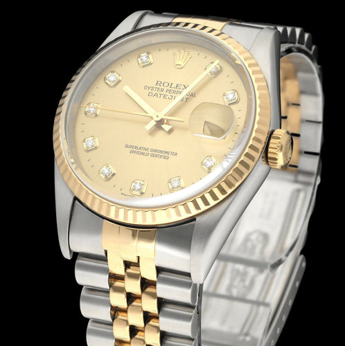 Montre Rolex Datejust - Montre 16233G en or et acier 58 Facettes ROL/DJ1/1454