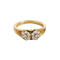 55 Bague fleur vintage en or jaune 585 et diamants 58 Facettes HJ062640