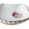 55.5 Bague entourage ancienne en or rose avec rubis et diamants taille ancienne 58 Facettes HJ062642